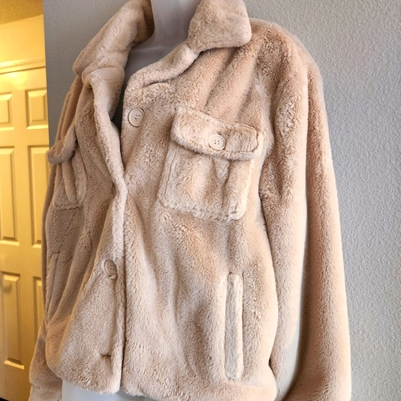 Sheppard Teddy Collard Faux Fur Coat - Picture 2 of 7